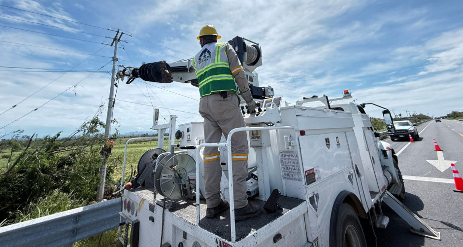 CFE restablece 91.7% de servicio eléctrico afectado por Huracán Erick